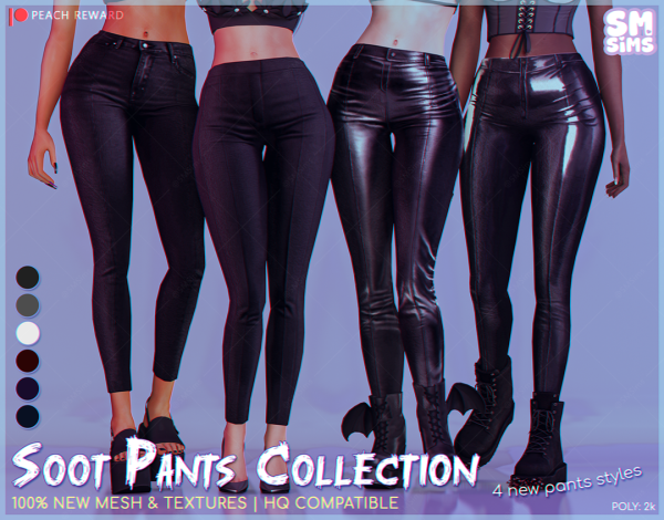 Alpha PEACH Soot Pants Collection by by simsfinds - The Sims 4 Custom Content