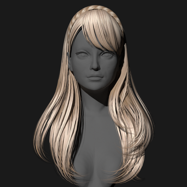 Alpha SSalon hair 68 by ssalon - The Sims 4 Custom Content