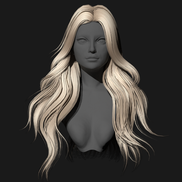 Alpha SSalon hair 65 by ssalon - The Sims 4 Custom Content