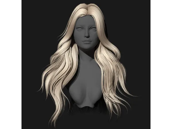 Alpha SSalon hair 65 - The Sims 4 Custom Content