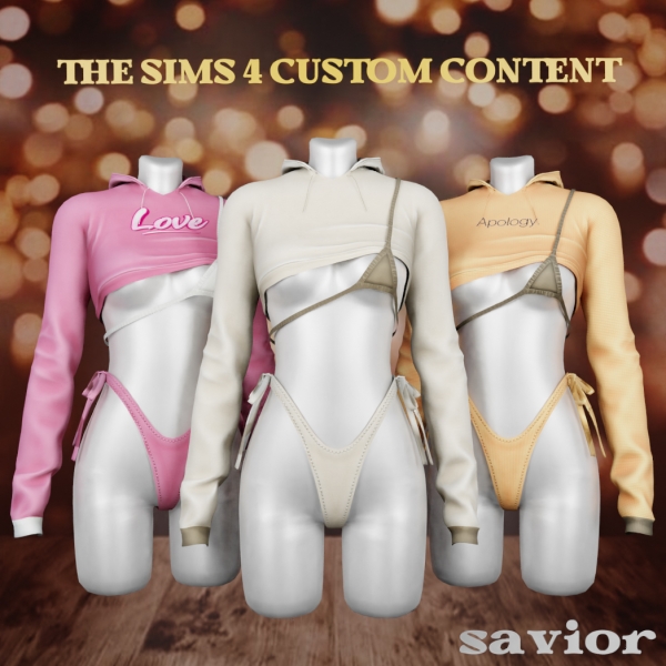 Alpha Svr_Britney Sexy Hoody by saviorts4 - The Sims 4 Custom Content