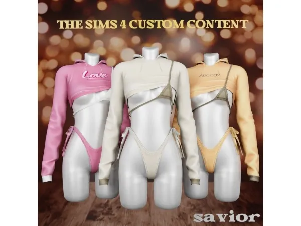 Alpha Svr_Britney Sexy Hoody - The Sims 4 Custom Content