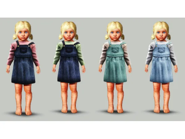 Overall Dress by sunnyssiescc - The Sims 3 Custom Content