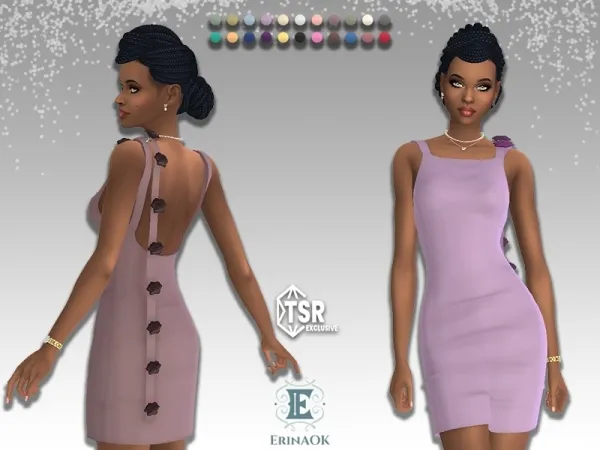 Maxis Match erinaok womens dress 053025 - The Sims 4 Custom Content