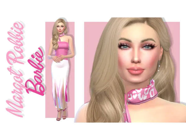 Alpha Margot Robbie as Barbie by yolimi - The Sims 4 Custom Content