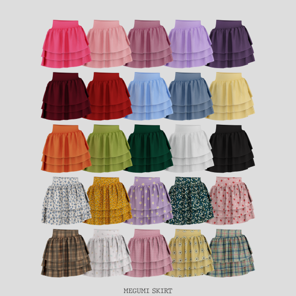 Maxis Match Megumi Skirt by simsfinds - The Sims 4 Custom Content