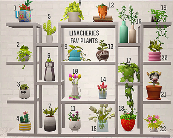 linacheries favourites plants by simsfinds - The Sims 2 Custom Content