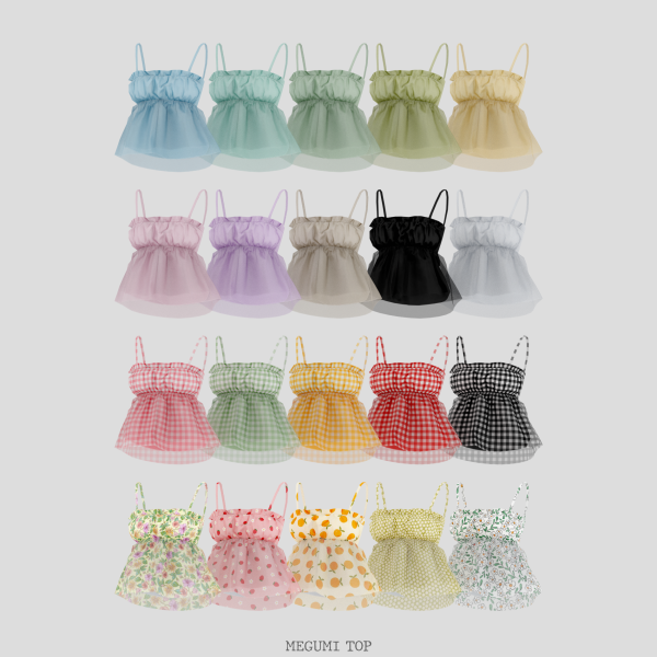 Maxis Match Megumi Top by simsfinds - The Sims 4 Custom Content