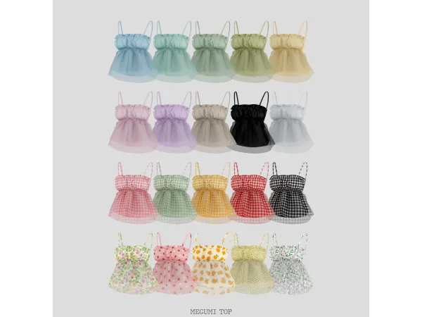 Maxis Match Megumi Top by daisypixels - The Sims 4 Custom Content