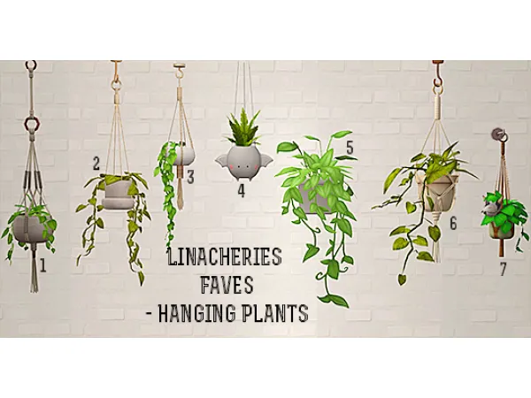 [ ] linacheries favourites hanging plants by linacheries - The Sims 2 Custom Content
