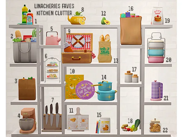 ] linacheries faves kitchen clutter by linacheries - The Sims 2 Custom Content