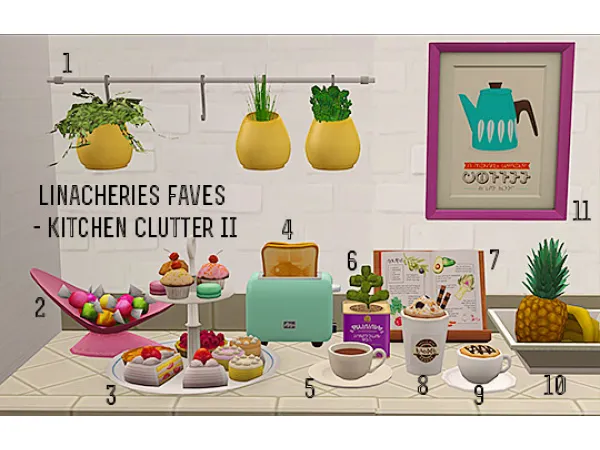 [ ] linacheries faves kitchen clutter II by linacheries - The Sims 2 Custom Content
