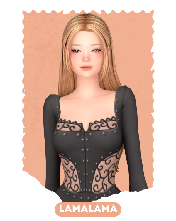 Maxis Match Hair Claire by lama_lama - The Sims 4 Custom Content