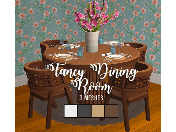 [ ] 4t2 sixamcc fancy dining room by linacheries - The Sims 2 Custom Content
