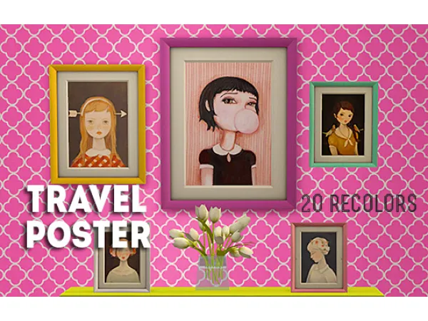 [ ] Travelposter Recolors by linacheries - The Sims 2 Custom Content
