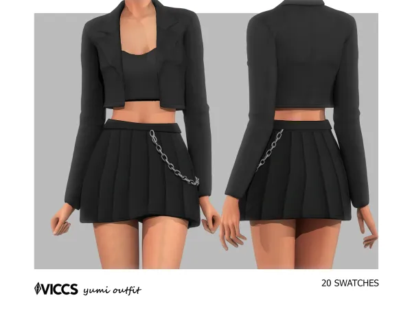 Viccs_Yumi Outfit (Teen Elder) - The Sims 4 Custom Content