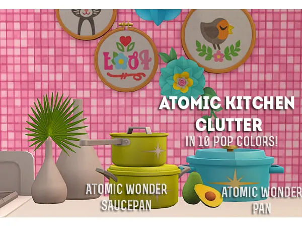 [ ] Atomic Kitchen Clutter by linacheries - The Sims 2 Custom Content