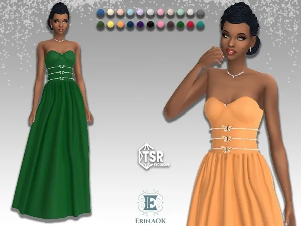 Maxis Match erinaok womens gown 053125 - The Sims 4 Custom Content