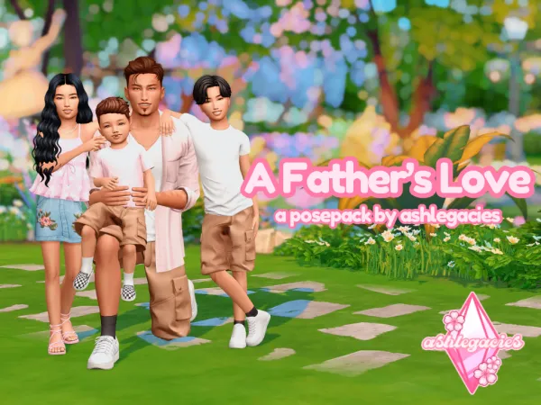 Maxis Match A Father's Love Posepack - The Sims 4 Custom Content