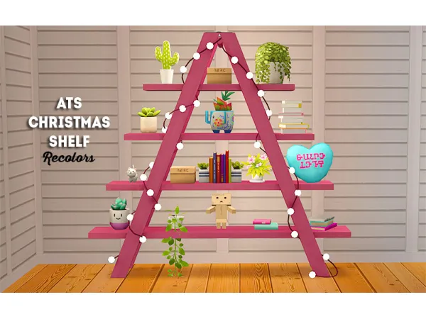 Ats christmas shelf Recolors by linacheries - The Sims 2 Custom Content