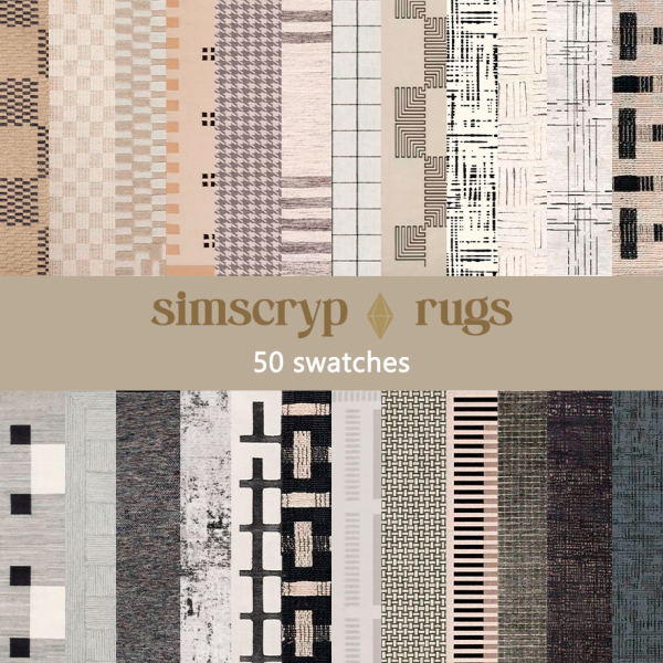 Alpha simscryp rugs by simsfinds - The Sims 4 Custom Content