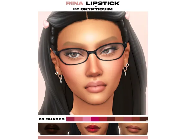 Maxis Match rina lipstick by crypticsim - The Sims 4 Custom Content