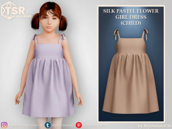 Maxis Match Silk pastel flower girl dress Child by MysteriousOo - The Sims 4 Custom Content
