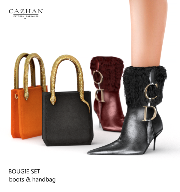 Alpha [BOUGIE SET] acc shoes by simsfinds - The Sims 4 Custom Content