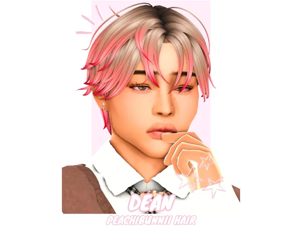 Maxis Match Dean Hair by Peachibunnii - The Sims 4 Custom Content