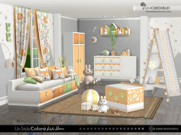 Alpha Un Style Colore Kids - The Sims 4 Custom Content