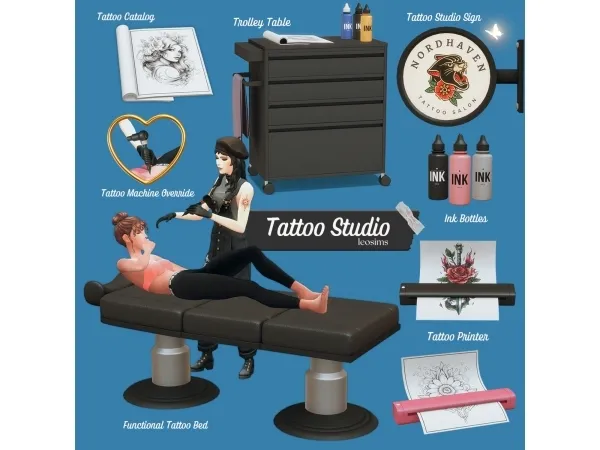 Maxis Match Tattoo Studio - The Sims 4 Custom Content