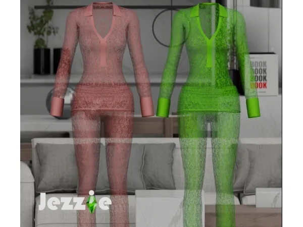 Alpha JEZZIETS4 LUCIANA LINGERI SET - The Sims 4 Custom Content