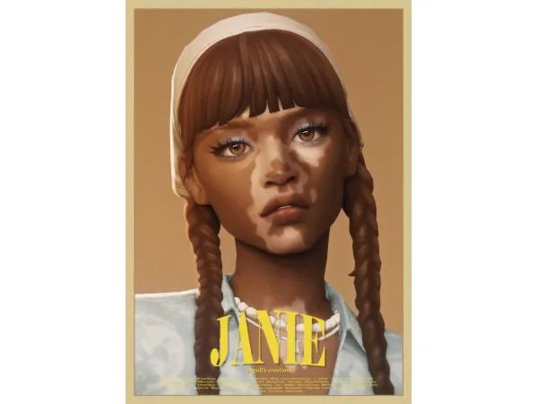 Maxis Match janie braids by dogsill - The Sims 4 Custom Content
