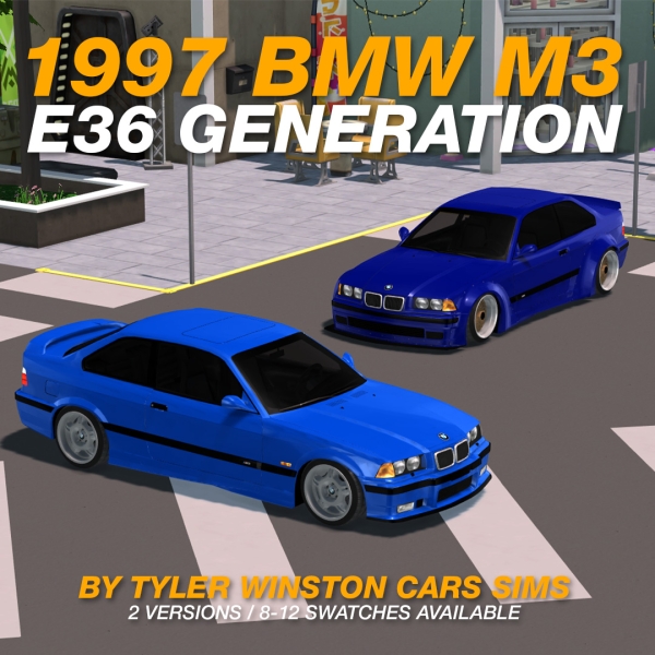 Alpha Tyler Winston Cars 1997 BMW M3 [E36] by tylerwcars - The Sims 4 Custom Content