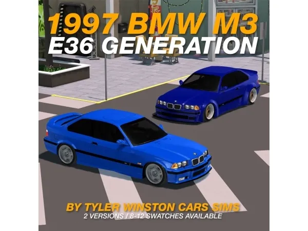 Alpha Tyler Winston Cars 1997 BMW M3 [E36] - The Sims 4 Custom Content