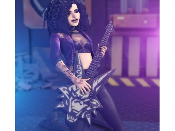 Electric Guitar pose acc x 2 by someone_elsa