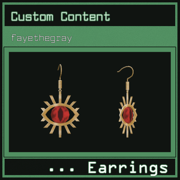 Maxis Match v2 celestial eye earrings by simsfinds - The Sims 4 Custom Content