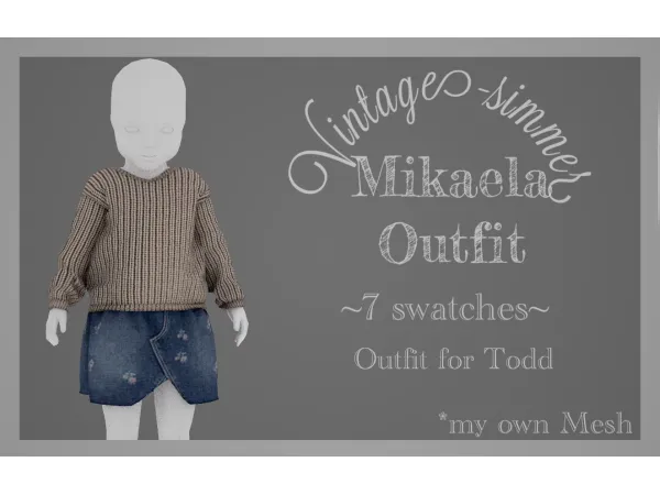 Alpha Mikaela Outfit simmer by vintage - The Sims 4 Custom Content