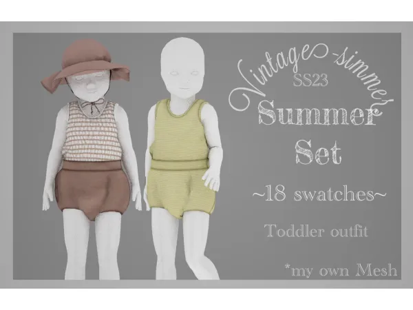 Alpha Summer Set simmer by simsfinds - The Sims 4 Custom Content