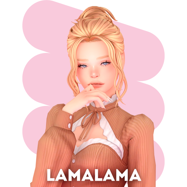 Maxis Match Hair Lilah by lama_lama - The Sims 4 Custom Content