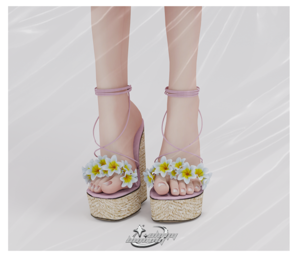 Alpha Tropical Hight Heels by ohmybunnny2 - The Sims 4 Custom Content
