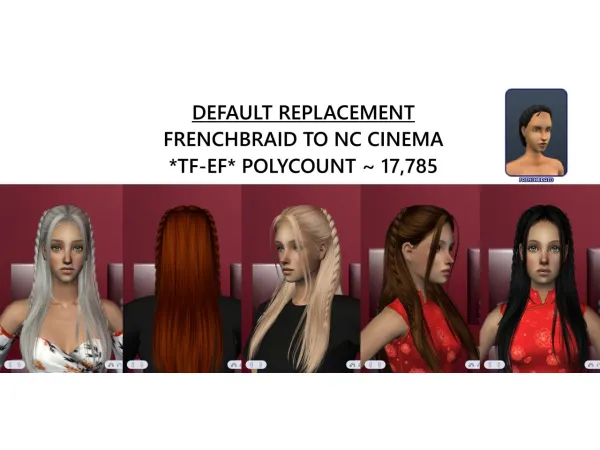 AMYBABY_FRENCHBRAID_DEFAULTREPLACEMENT - The Sims 2 Custom Content