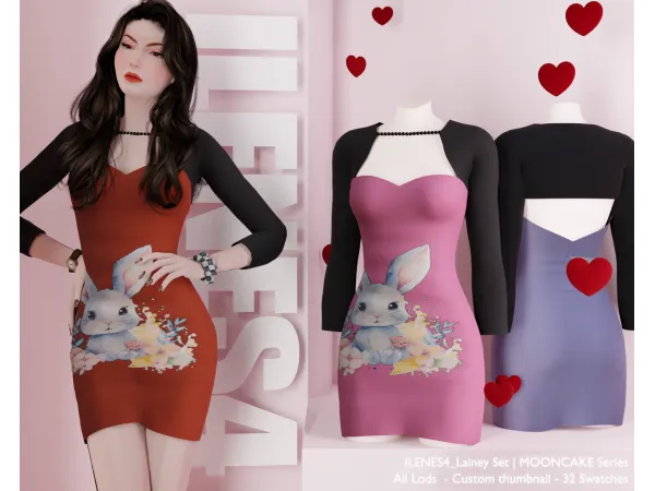 Mix ILN Lainey Set - The Sims 4 Custom Content