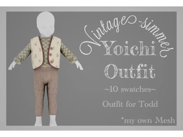 Alpha Yoichi Outfit simmer by vintage - The Sims 4 Custom Content