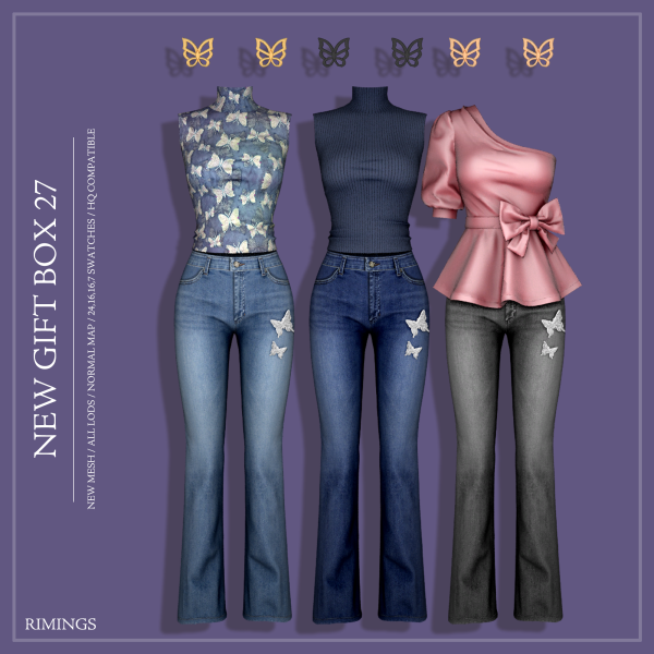 Alpha [RIMINGS] NEW GIFT BOX 27 by simsfinds - The Sims 4 Custom Content