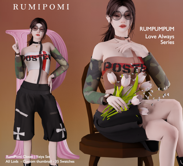 Mix Rumpumpum_Yeiya Set by rumi_pomi - The Sims 4 Custom Content
