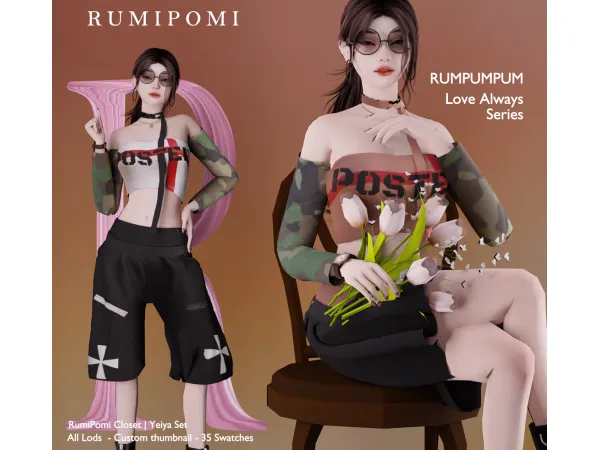 Mix Rumpumpum_Yeiya Set - The Sims 4 Custom Content