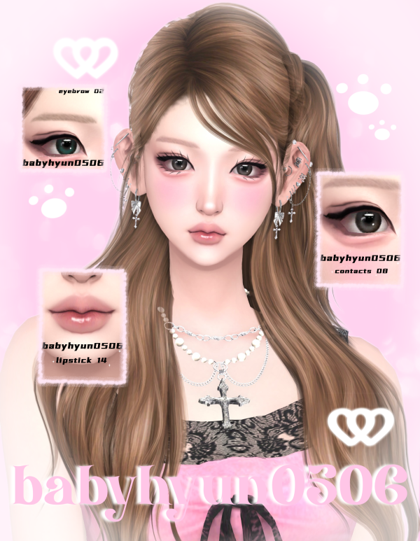 Maxis Match byhyun0506 make up set by simsfinds - The Sims 4 Custom Content