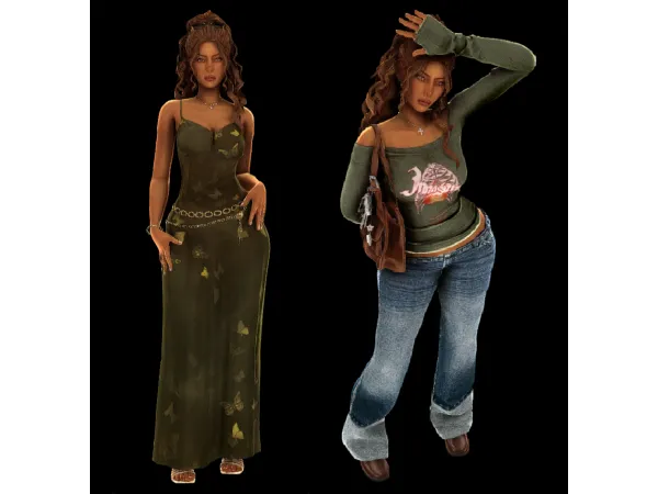 Alpha random lookbook no 6 by simmalooks - The Sims 4 Custom Content