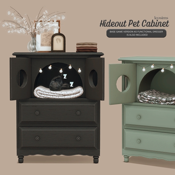 Maxis Match Hideout Pet Cabinet by leosims4cc - The Sims 4 Custom Content